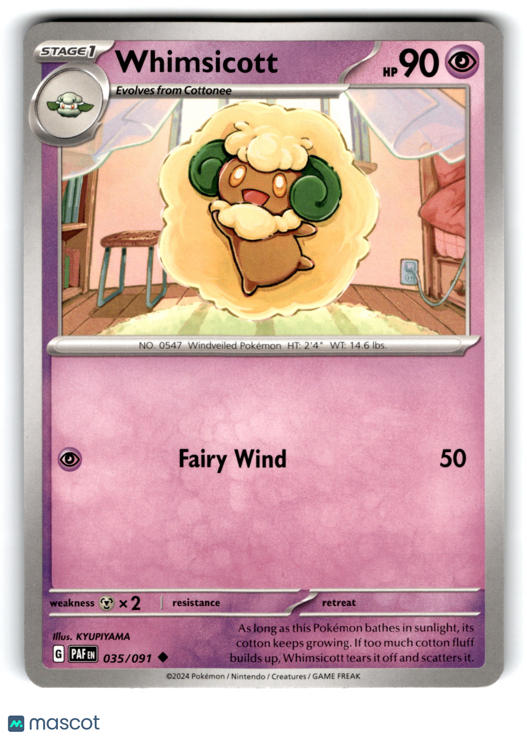 2024 Pokemon Whimsicott #35/91