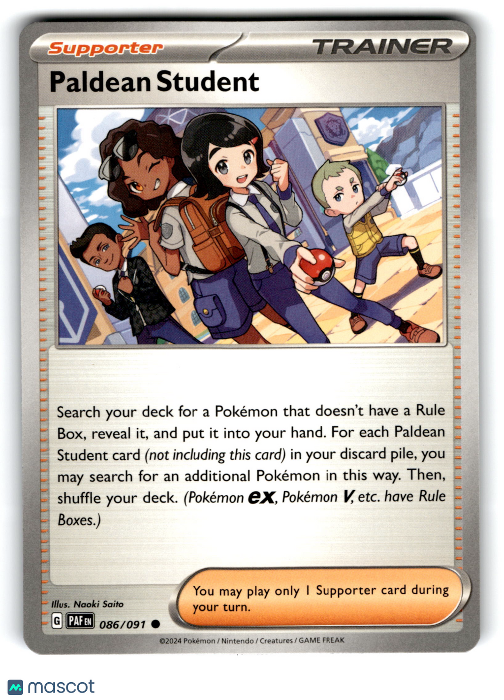 2024 Pokemon Paldean Student #86/91