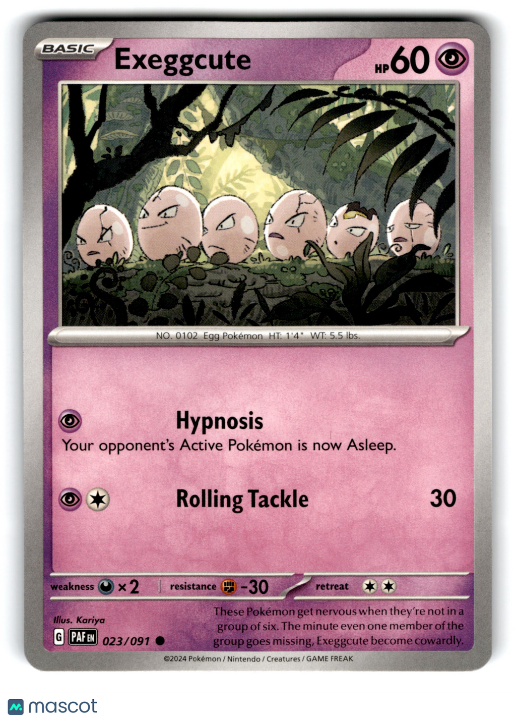 2024 Pokemon Exeggcute #23/91