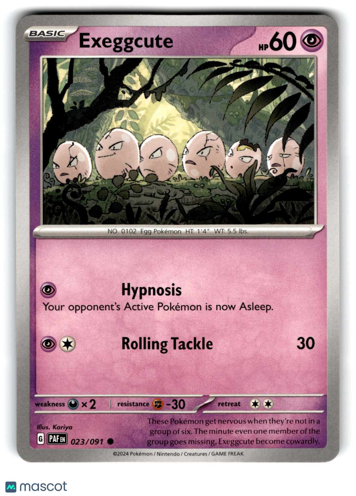 2024 Pokemon Exeggcute #23/91
