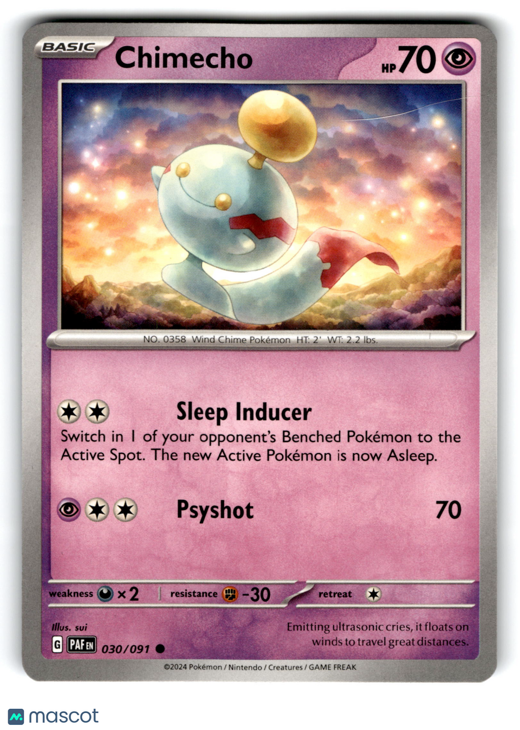 2024 Pokemon Chimecho #30/91
