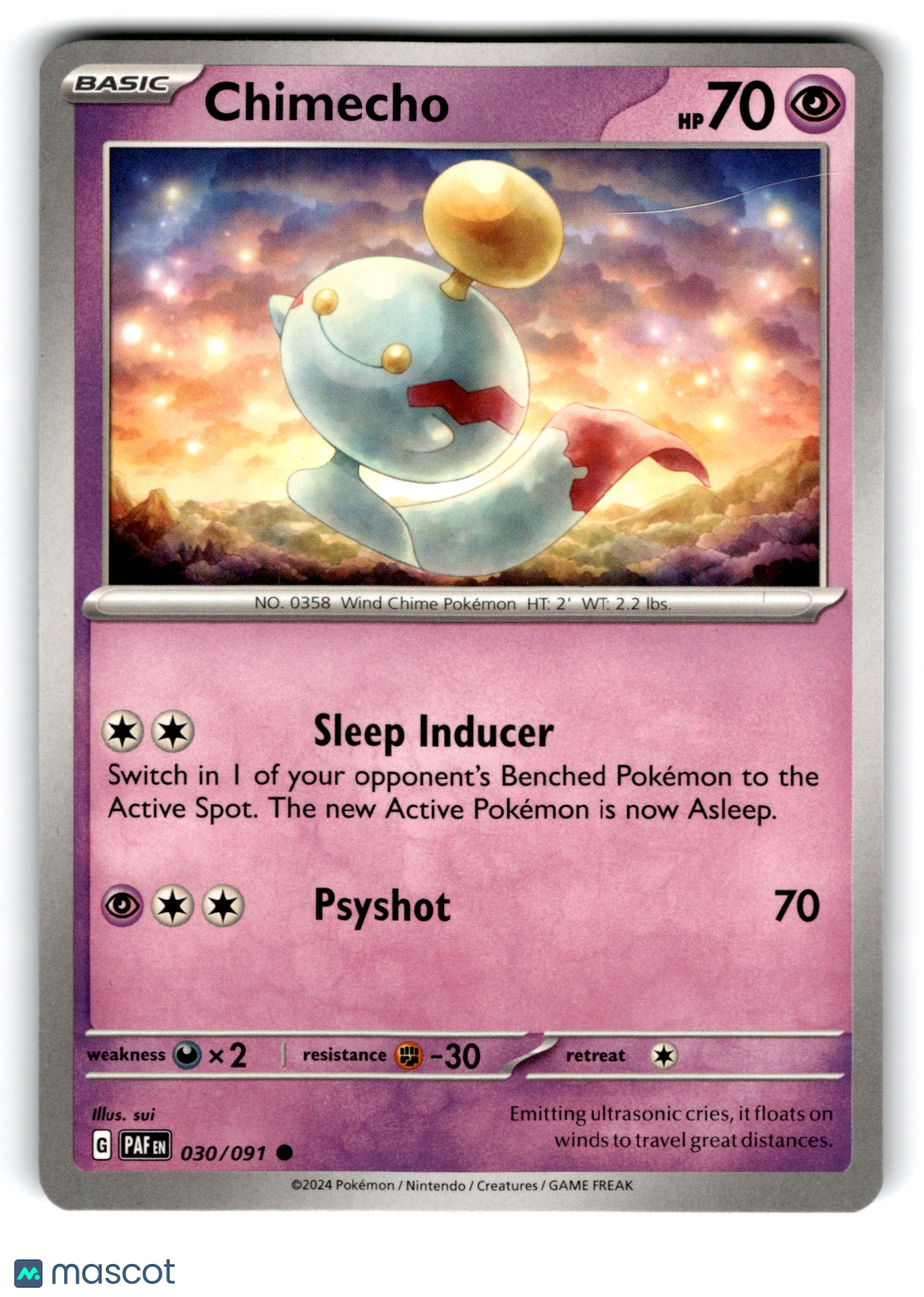 2024 Pokemon Chimecho #30/91