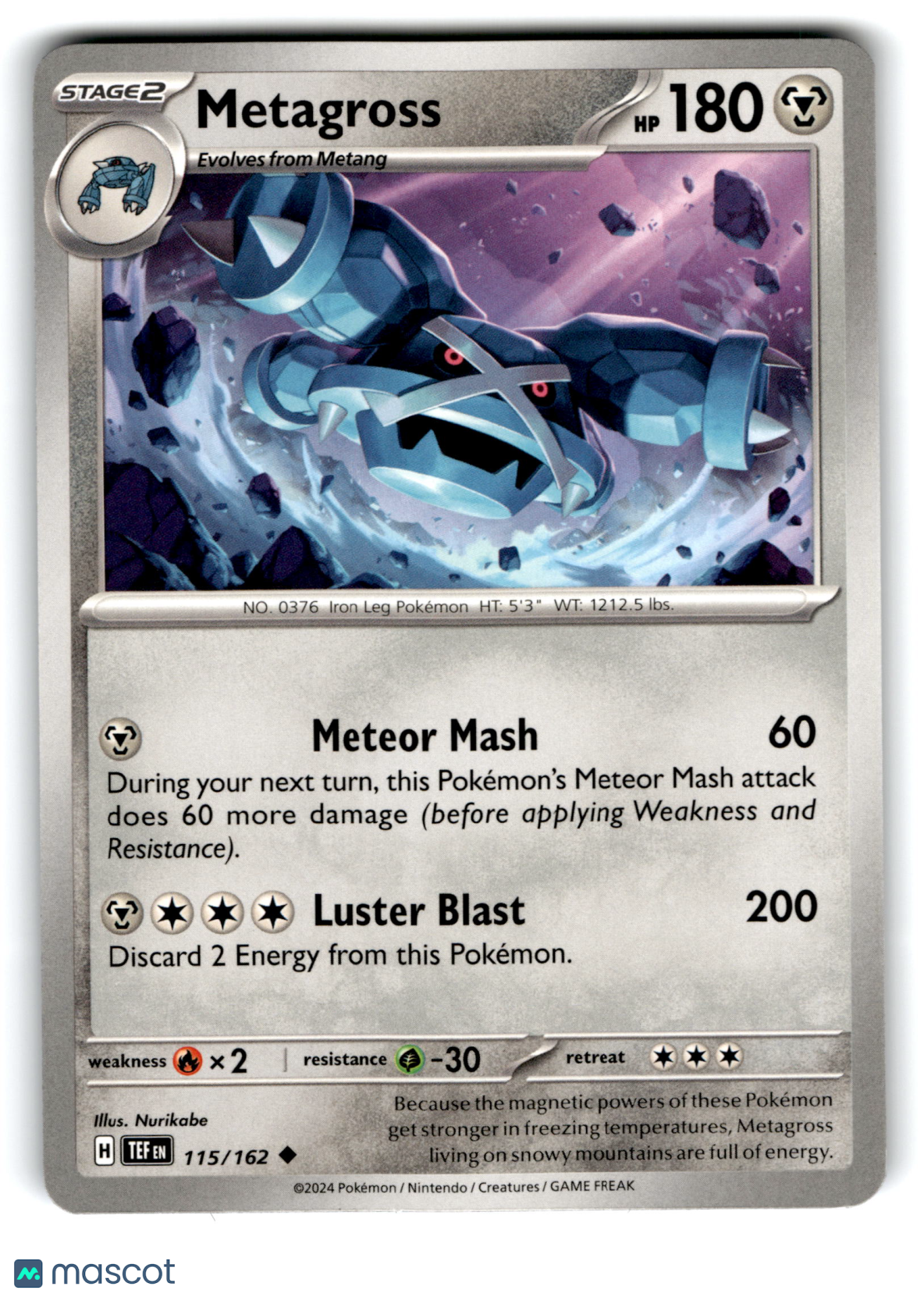 2024 Pokemon Metagross #115/162