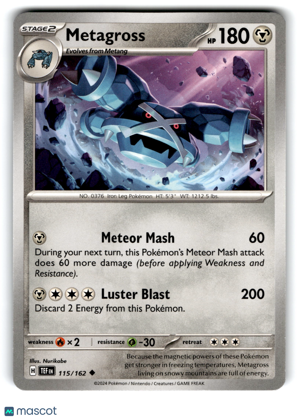 2024 Pokemon Metagross #115/162