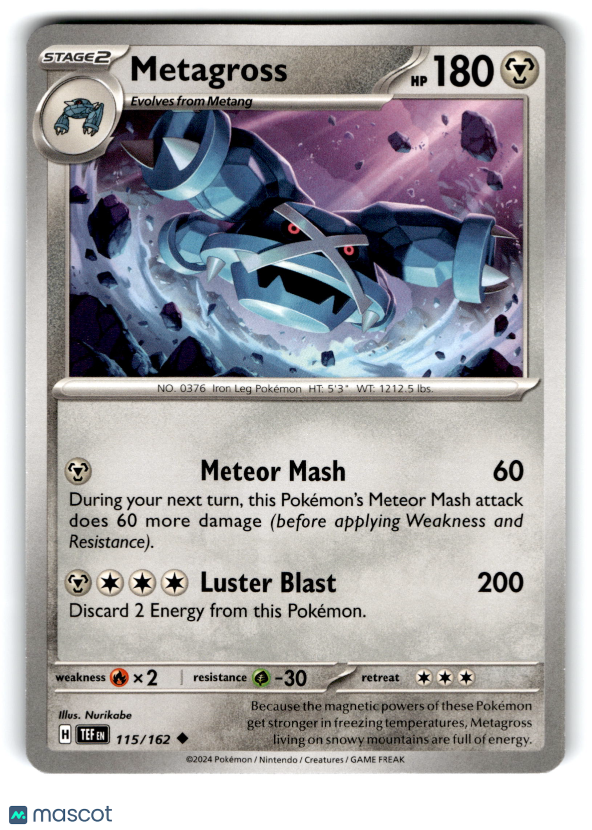 2024 Pokemon Metagross #115/162