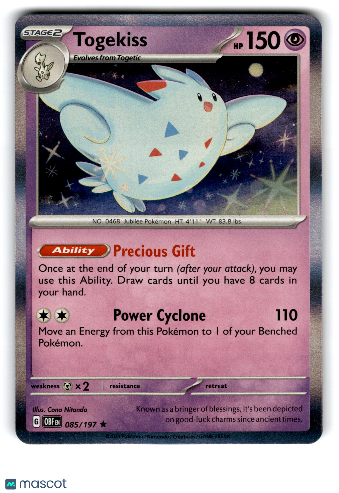 2023 Pokemon Togekiss #85/197