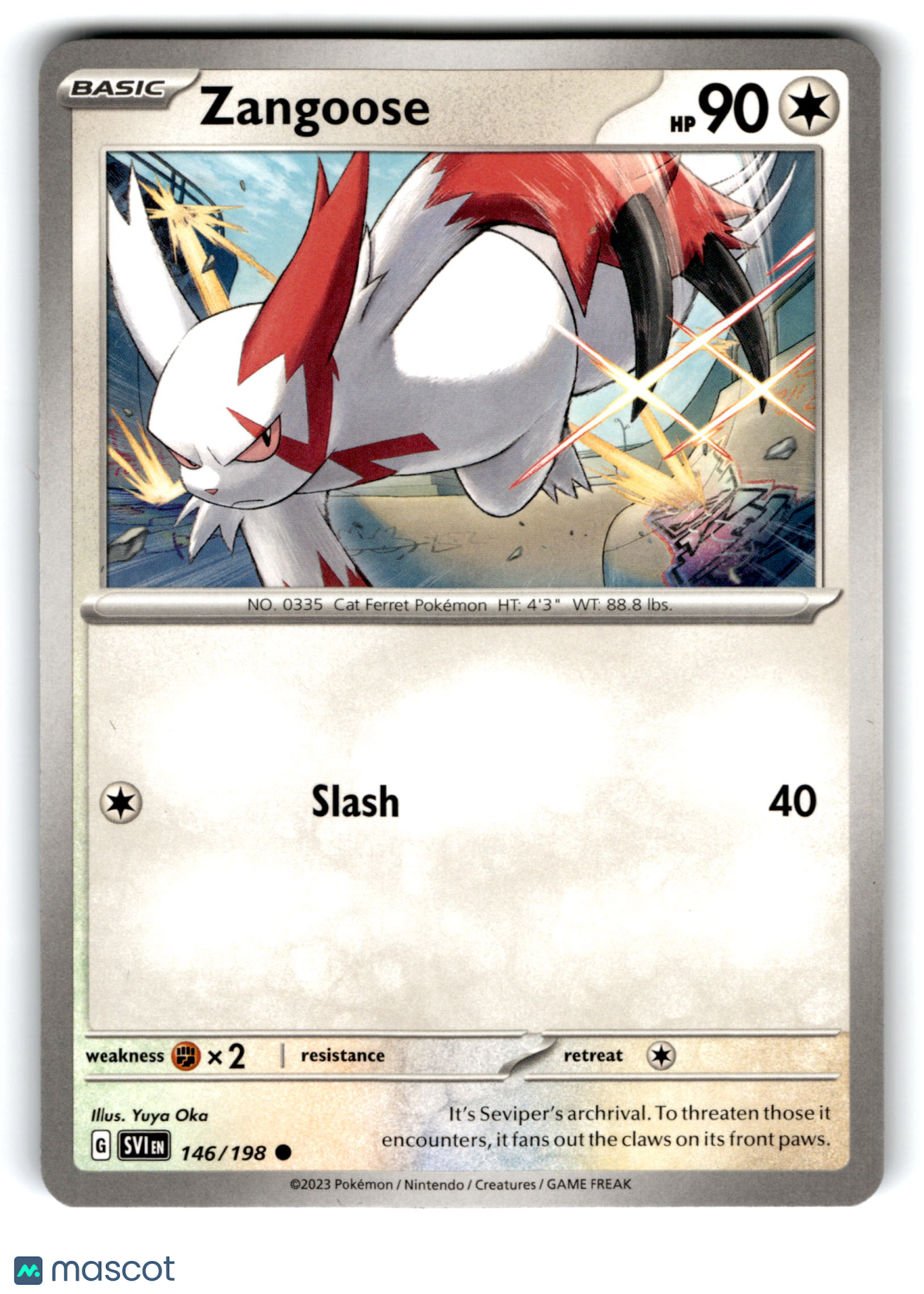 2023 Pokemon Zangoose #146/198