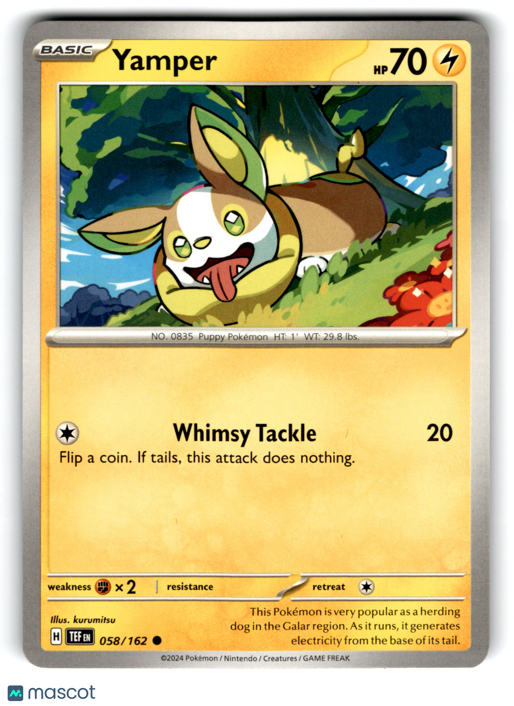 2024 Pokemon Yamper #58/162