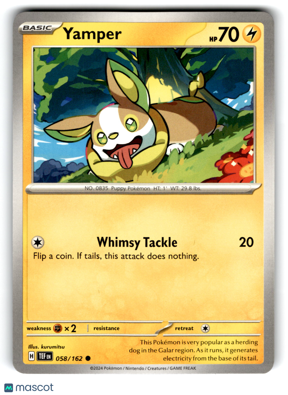2024 Pokemon Yamper #58/162