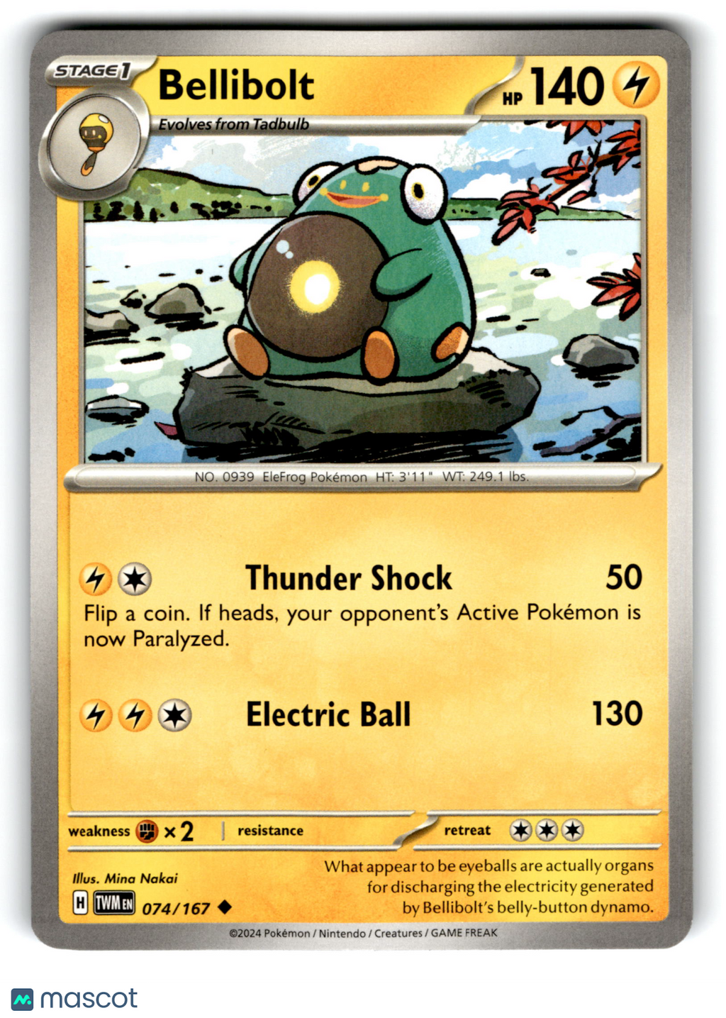 2024 Pokemon Bellibolt #74/167