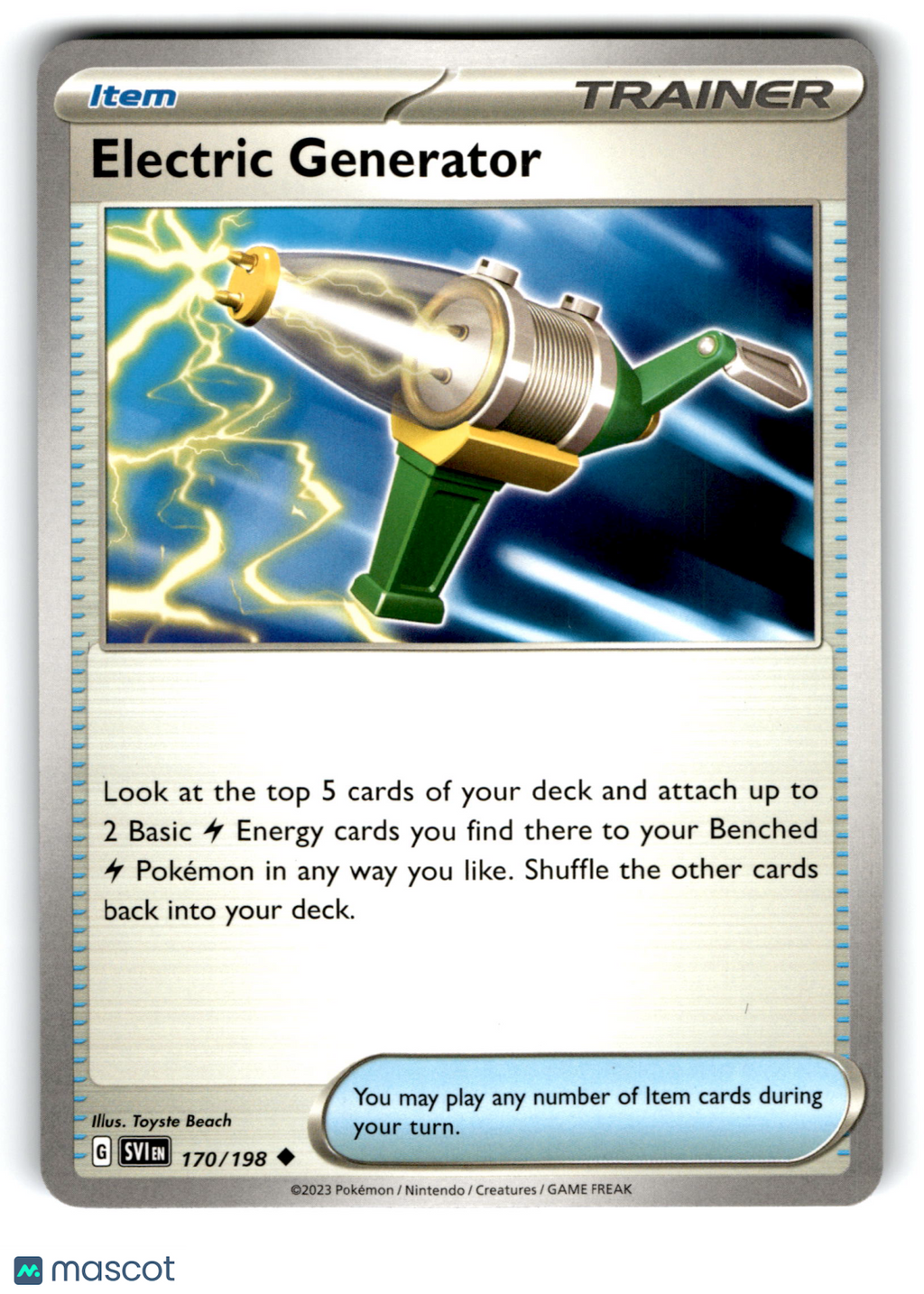 2023 Pokemon Electric Generator #170/198