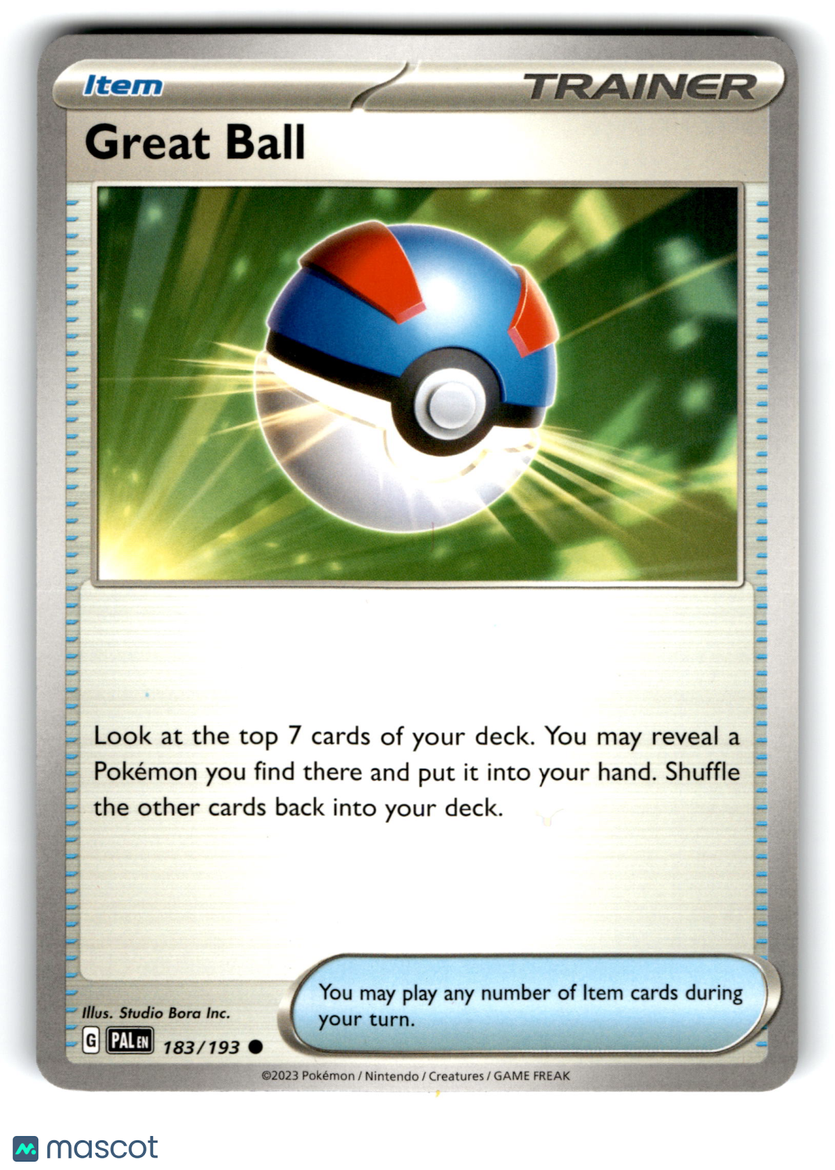 2023 Pokemon Great Ball #183/193