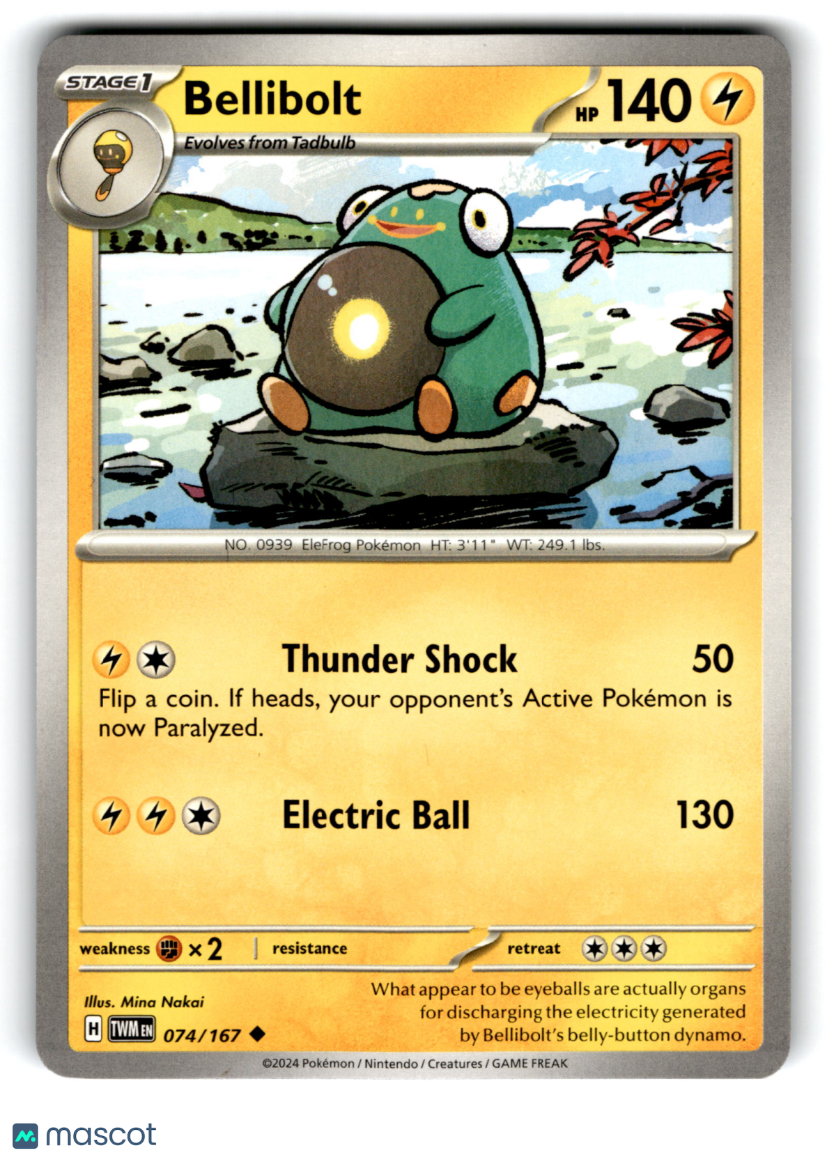 2024 Pokemon Bellibolt #74/167