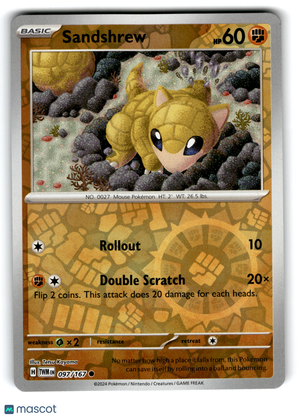 2024 Pokemon Sandshrew #97/167