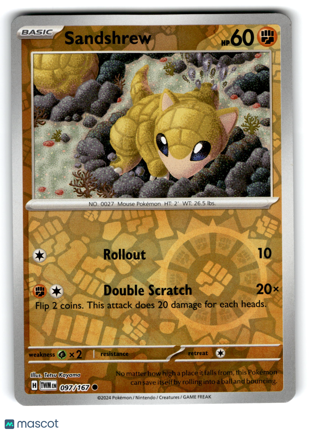 2024 Pokemon Sandshrew #97/167