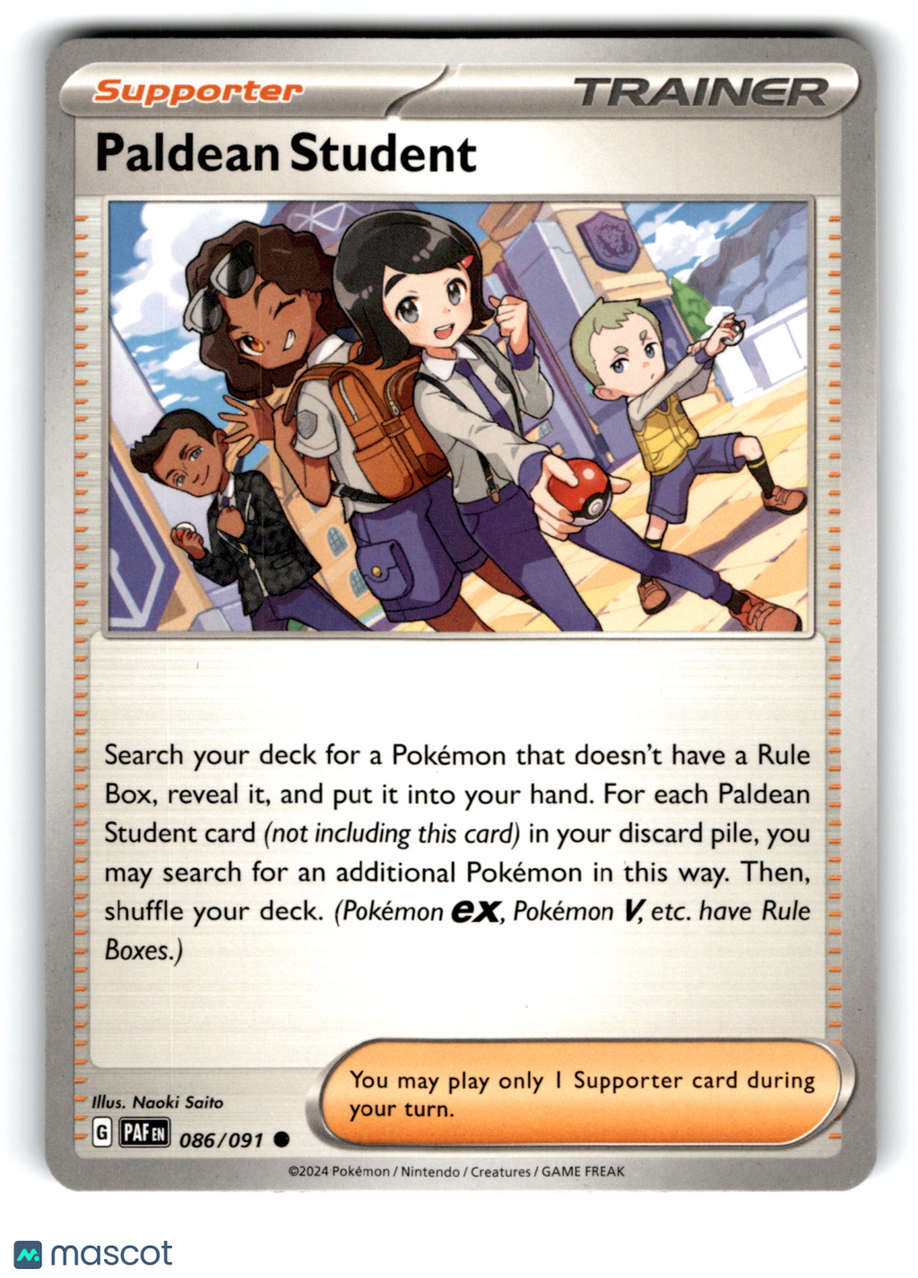2024 Pokemon Paldean Student #86/91