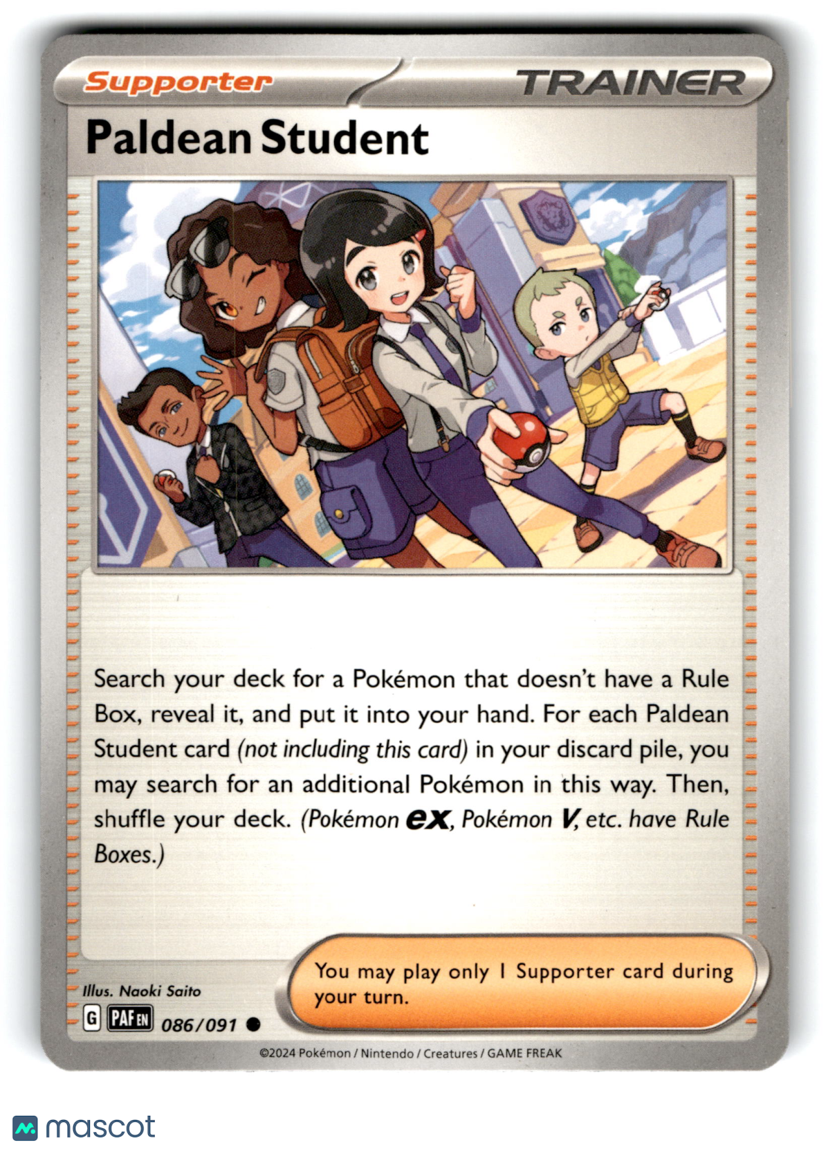 2024 Pokemon Paldean Student #86/91