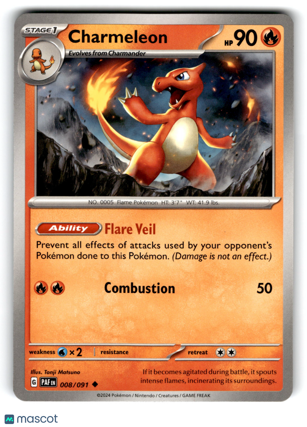 2024 Pokemon Charmeleon #8/91