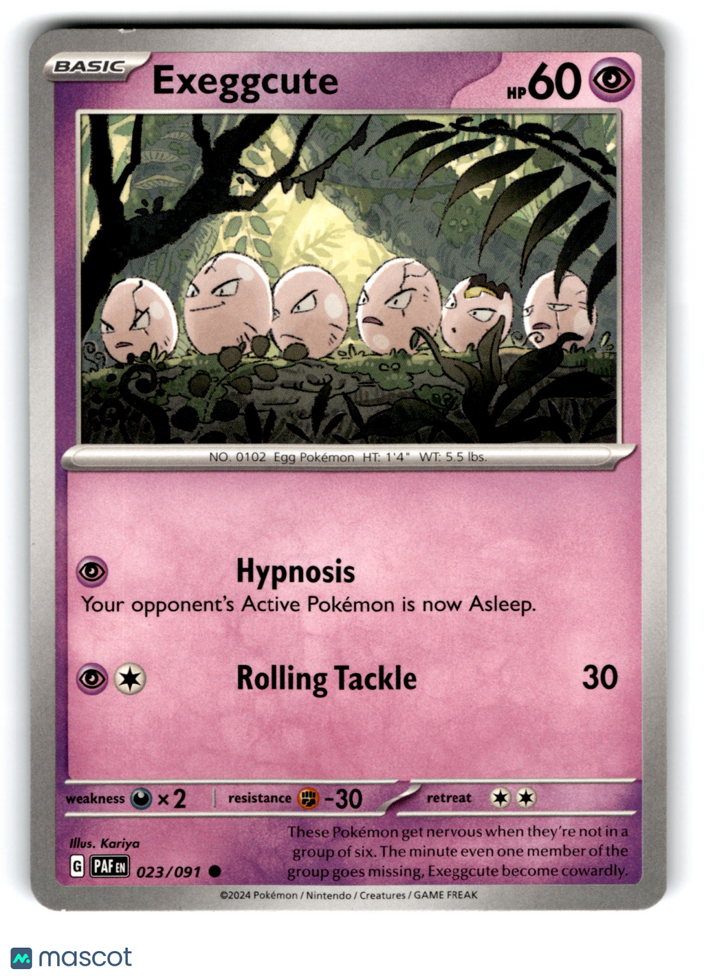 2024 Pokemon Exeggcute #23/91