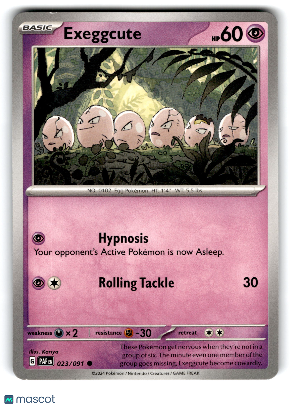 2024 Pokemon Exeggcute #23/91