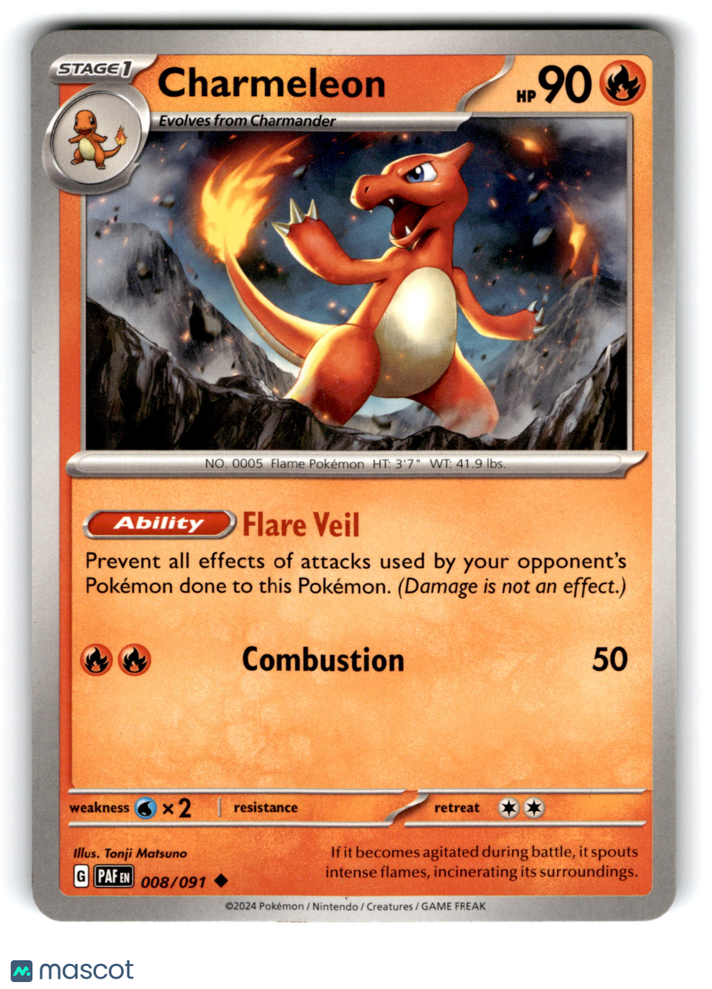 2024 Pokemon Charmeleon #8/91