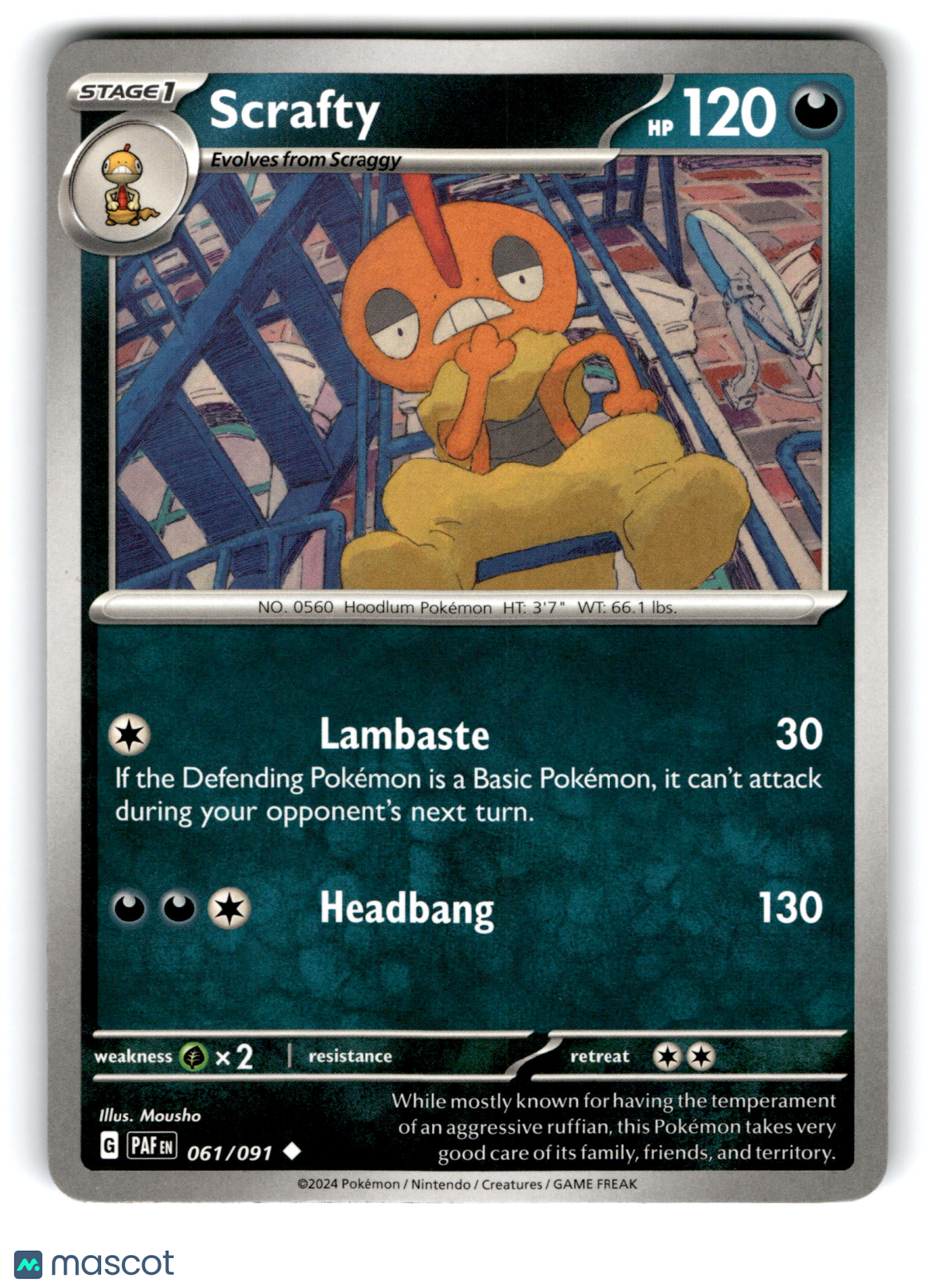 2024 Pokemon Scrafty #61/91