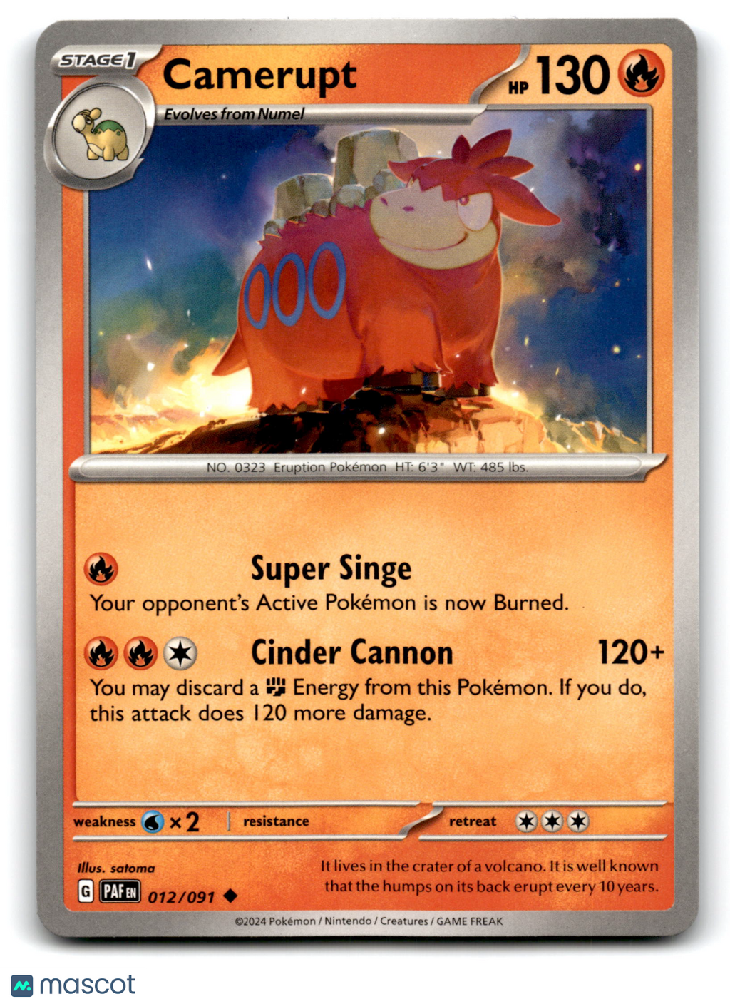 2024 Pokemon Camerupt #12/91