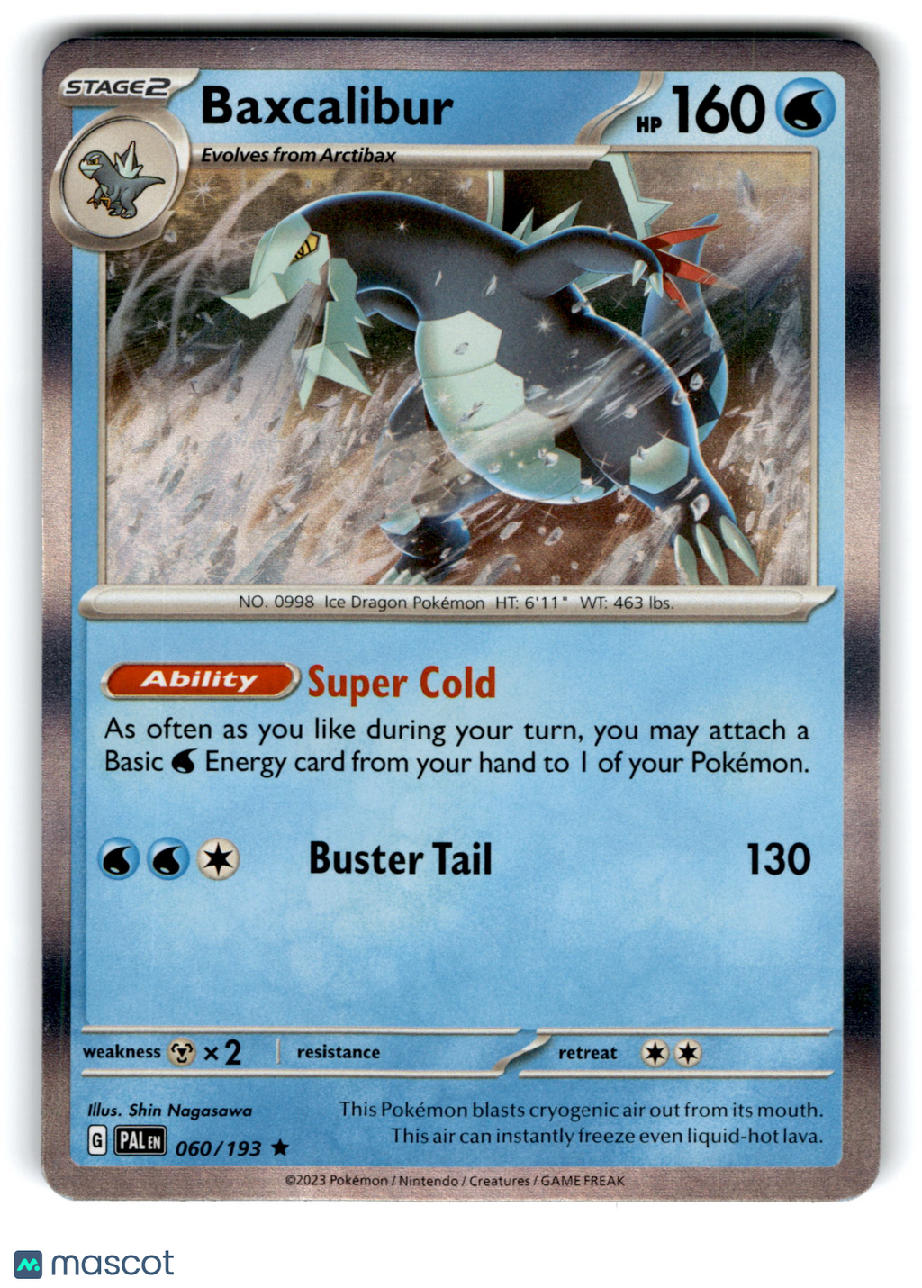 2023 Pokemon Baxcalibur #60/193
