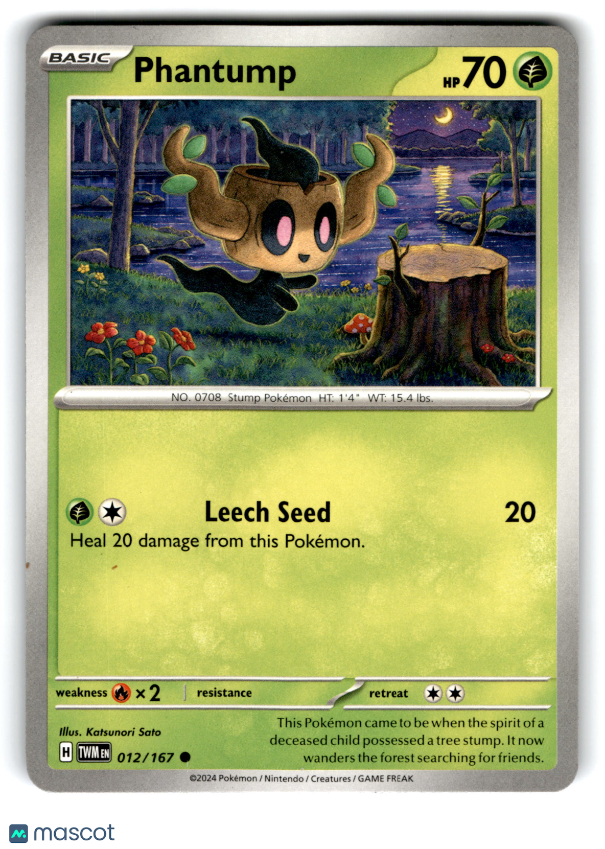 2024 Pokemon Phantump #12/167