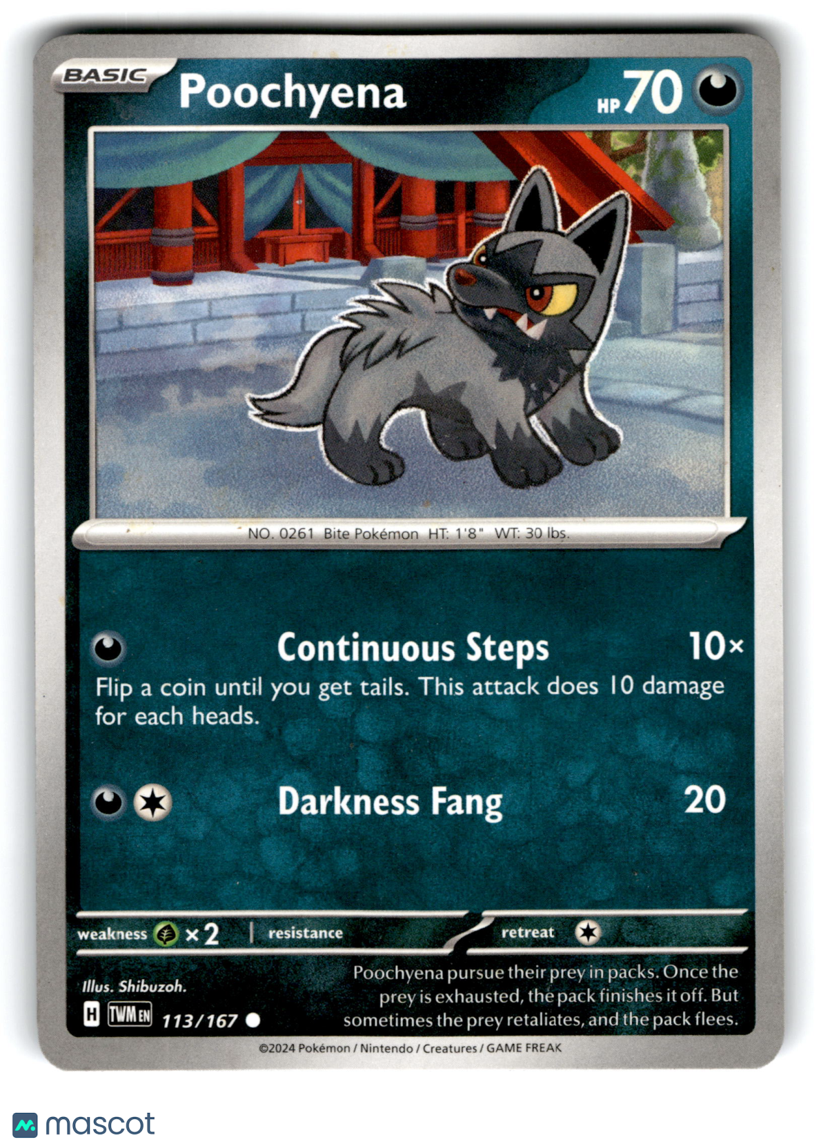 2024 Pokemon Poochyena #113/167