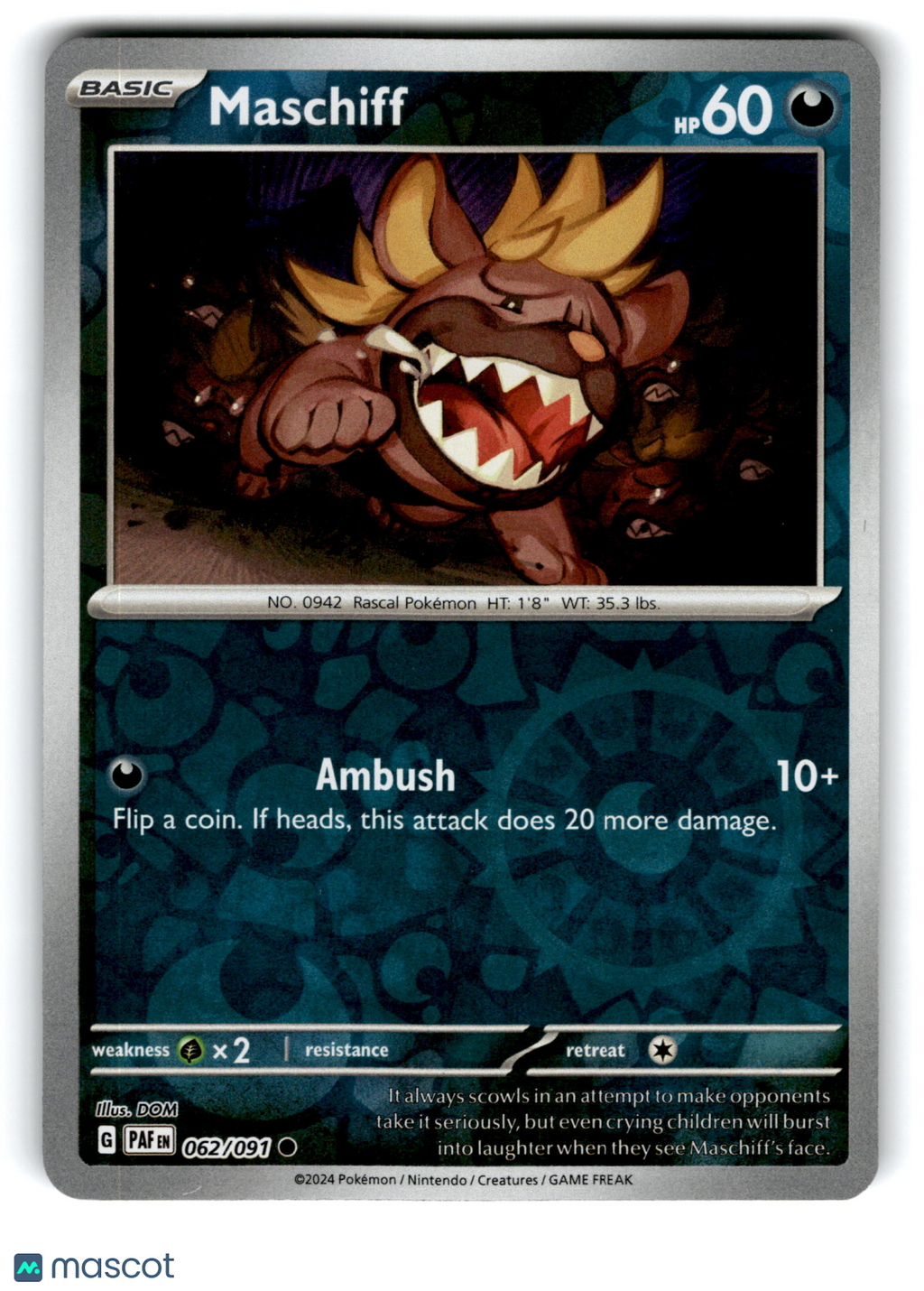 2024 Pokemon Maschiff #62/91