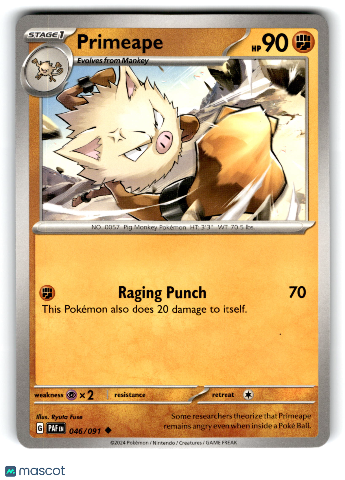 2024 Pokemon Primeape #46/91