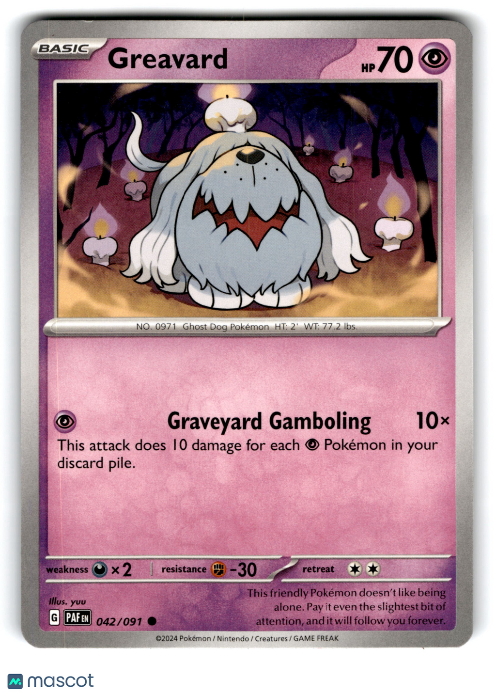 2024 Pokemon Greavard #42/91