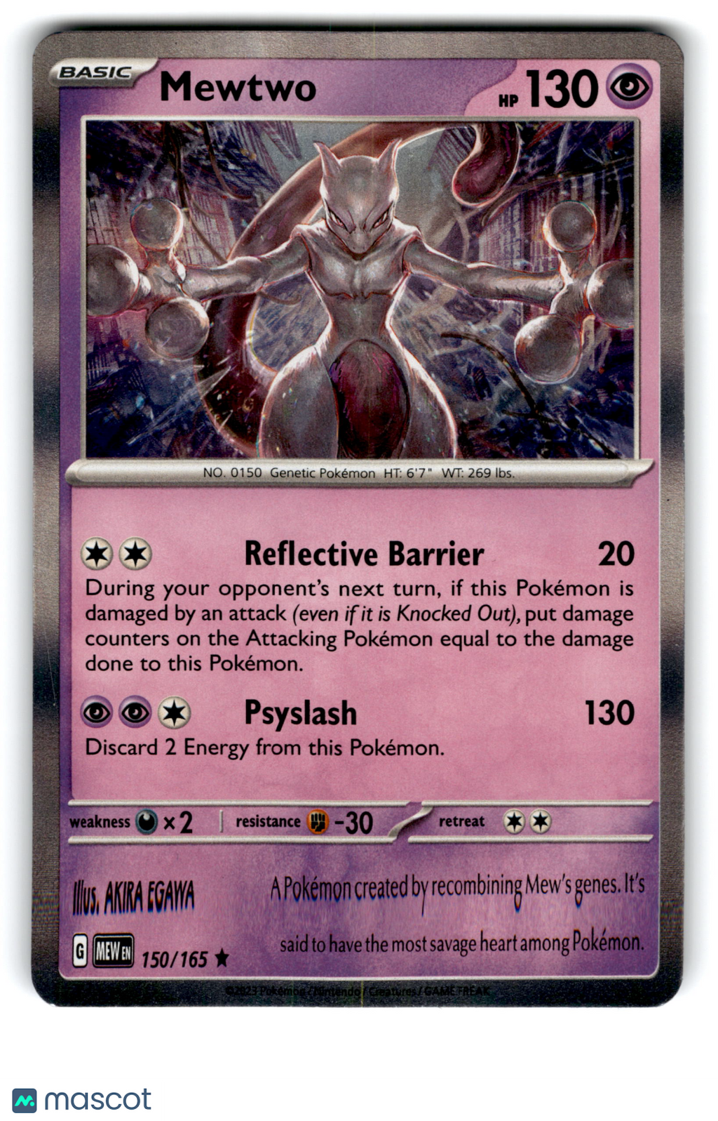 2023 Pokemon Mewtwo #150/165