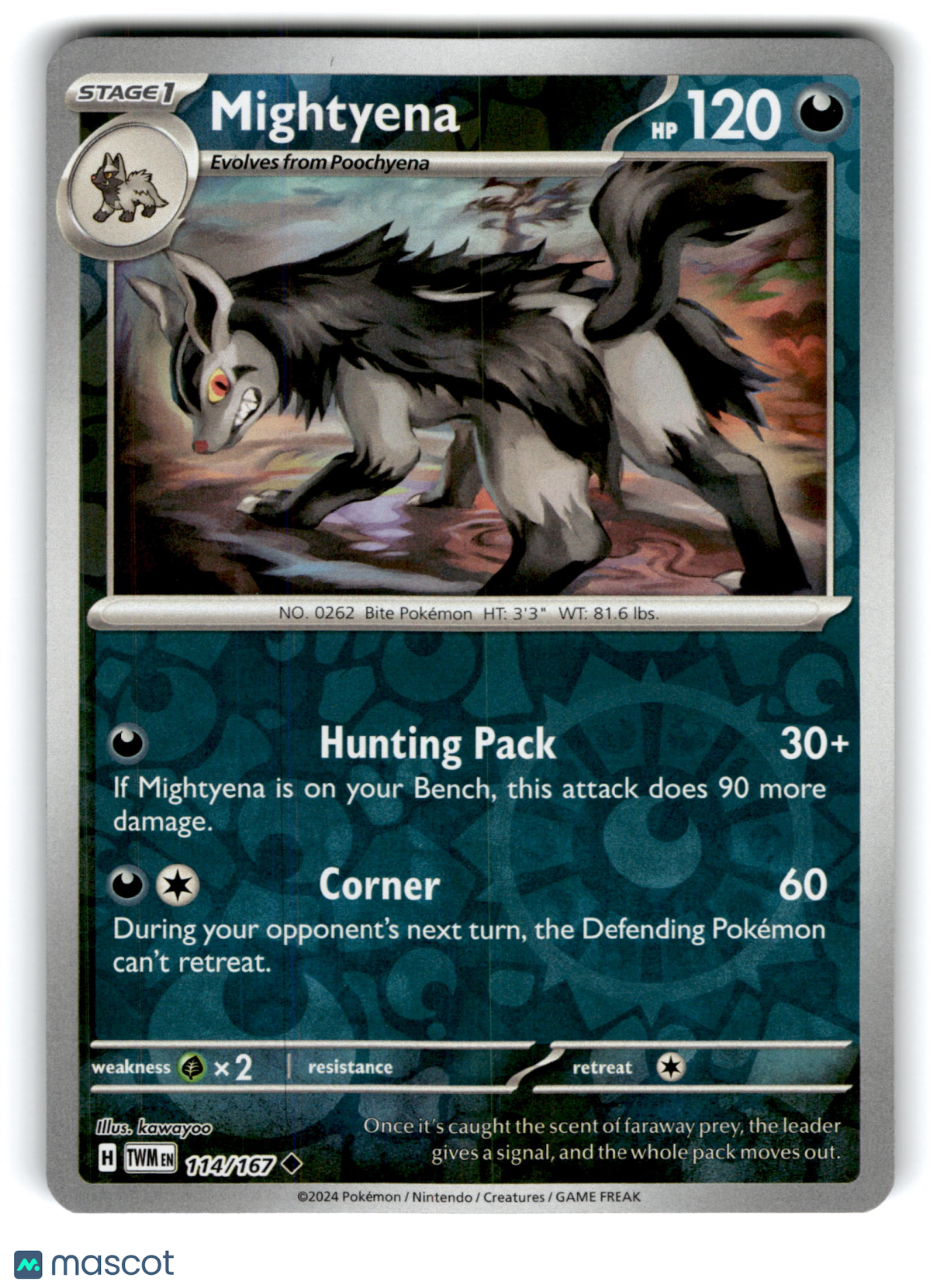 2024 Pokemon Mightyena #114/167