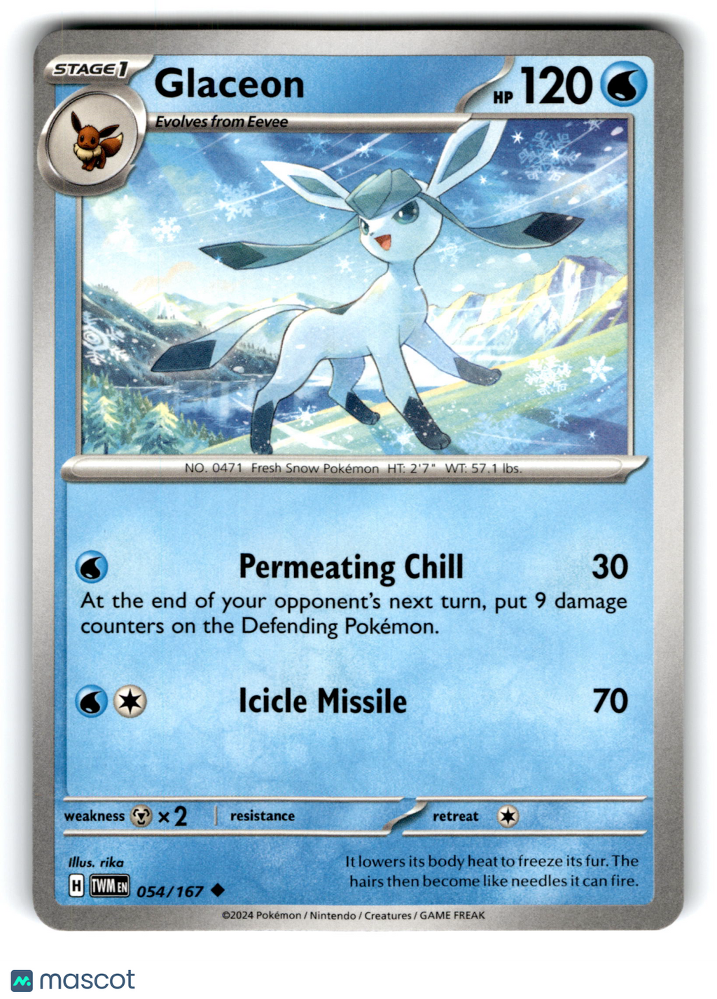 2024 Pokemon Glaceon #54/167