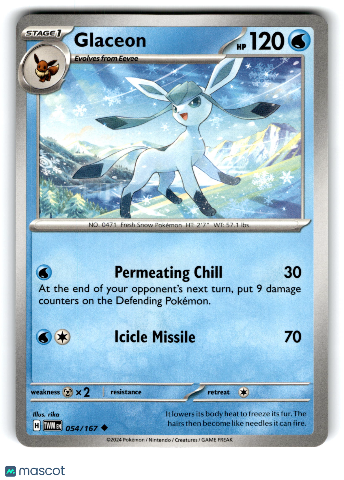 2024 Pokemon Glaceon #54/167