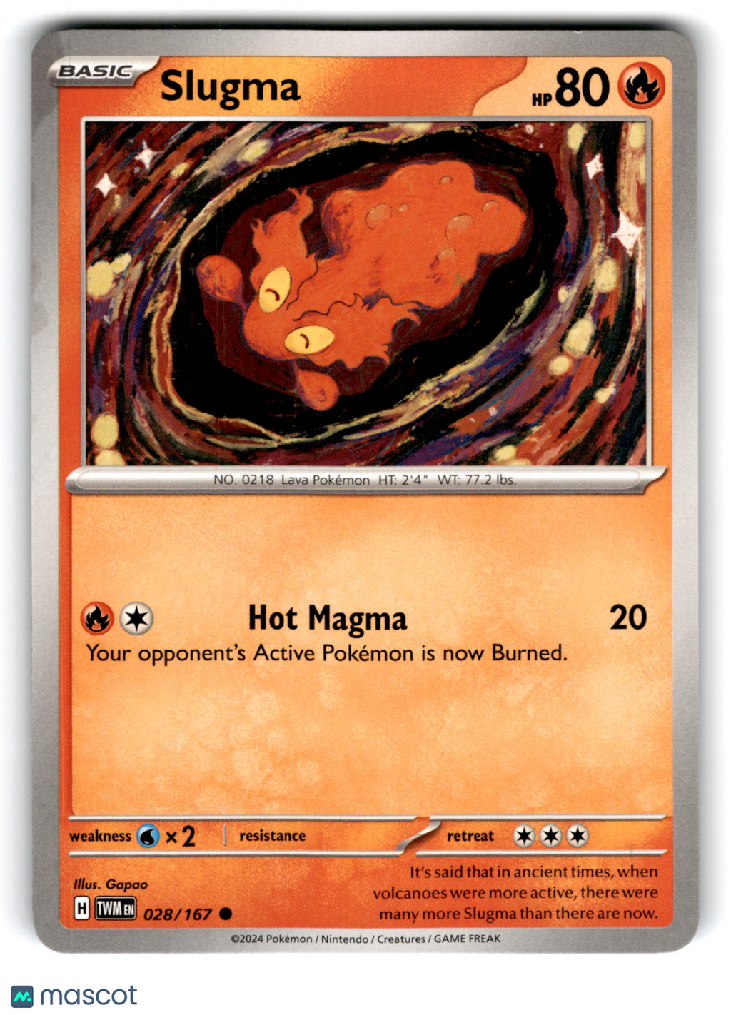 2024 Pokemon Slugma #28/167