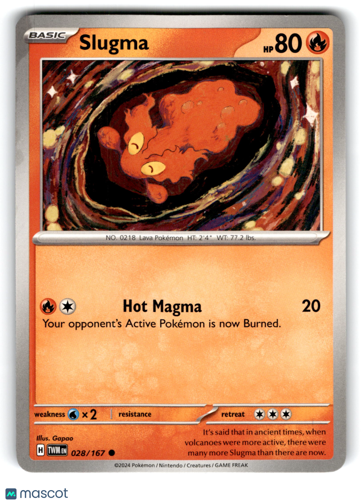 2024 Pokemon Slugma #28/167