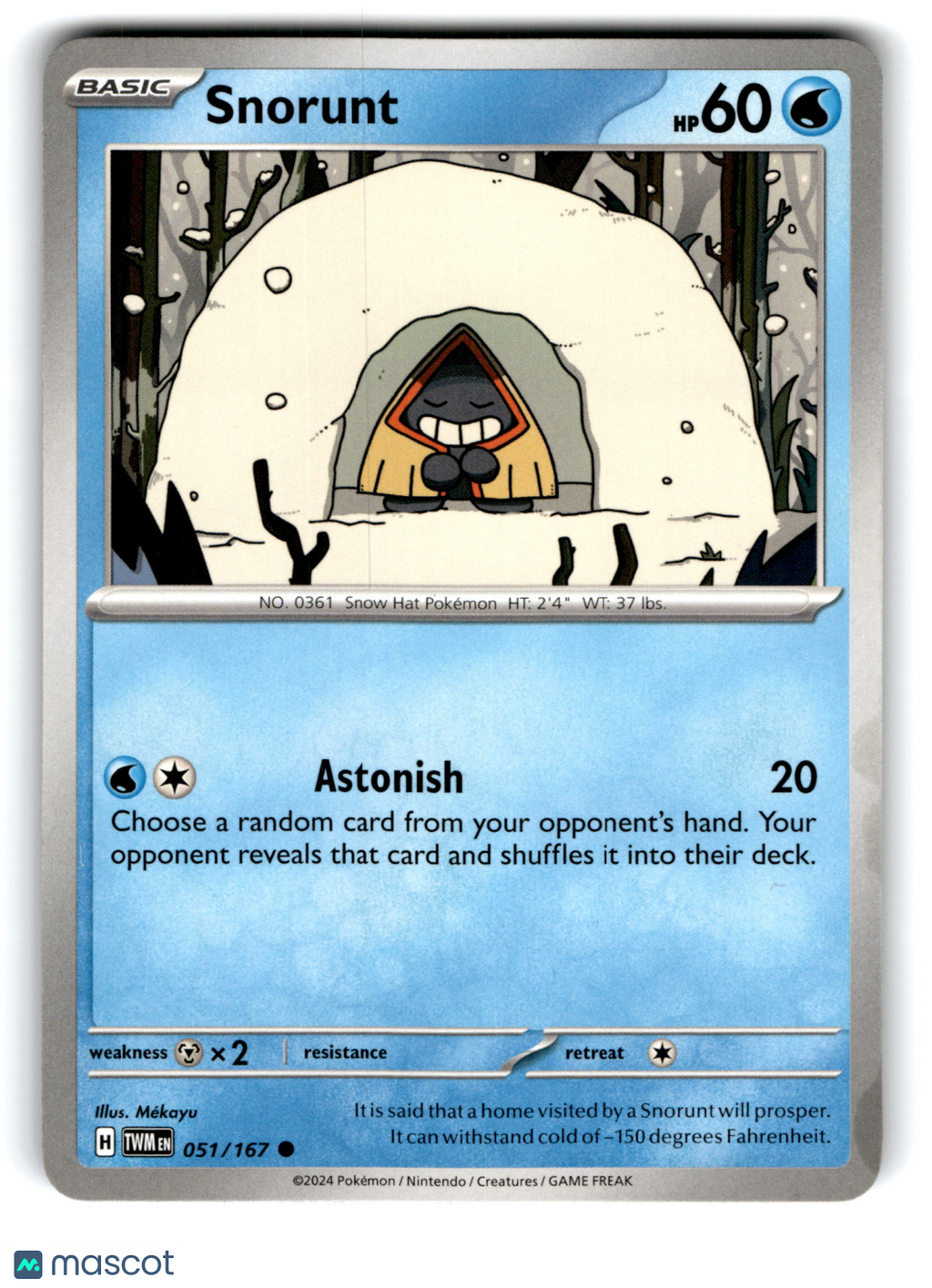 2024 Pokemon Snorunt #51/167