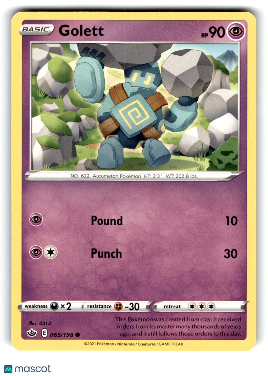2021 Pokemon Golett #65/198
