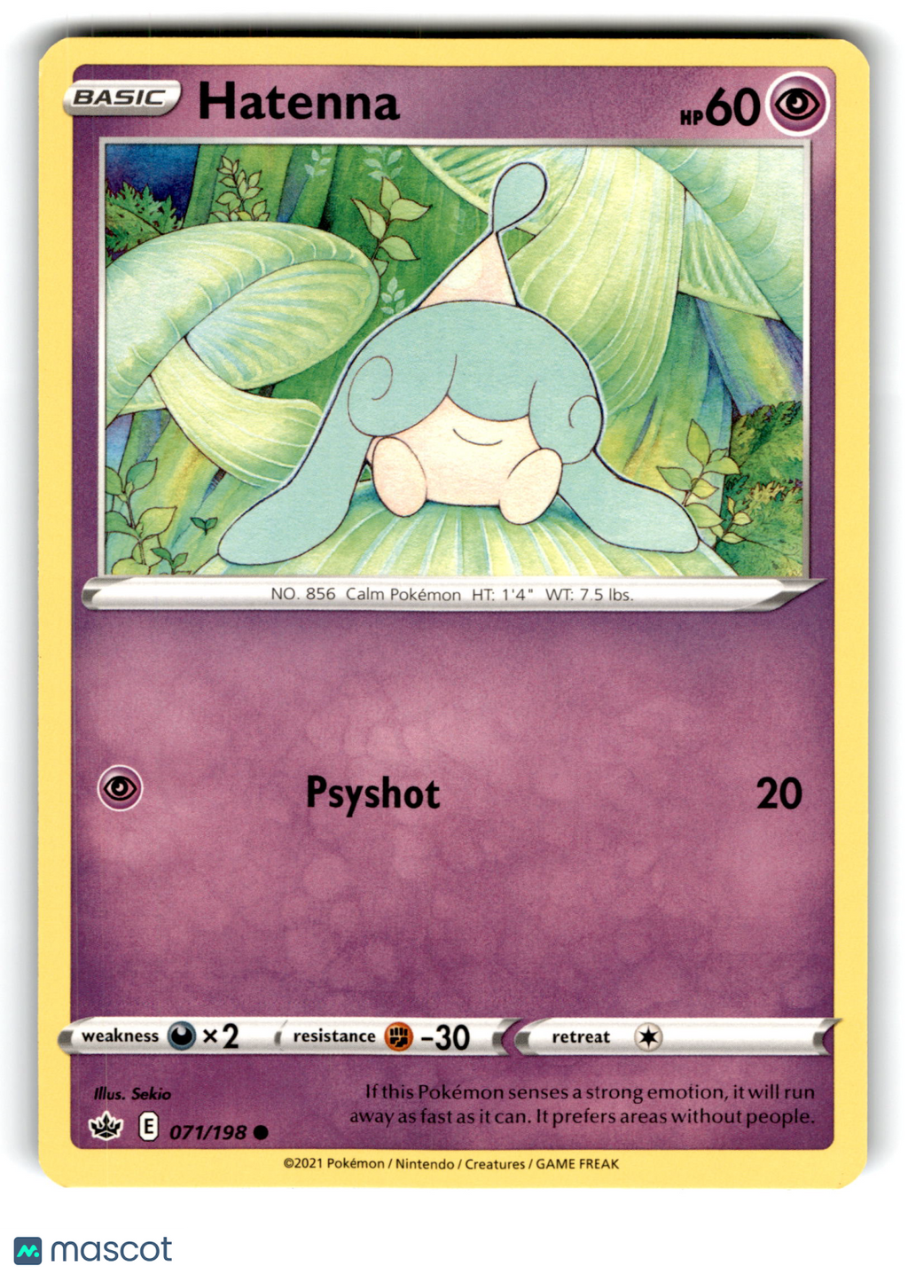 2021 Pokemon Hatenna #71/198