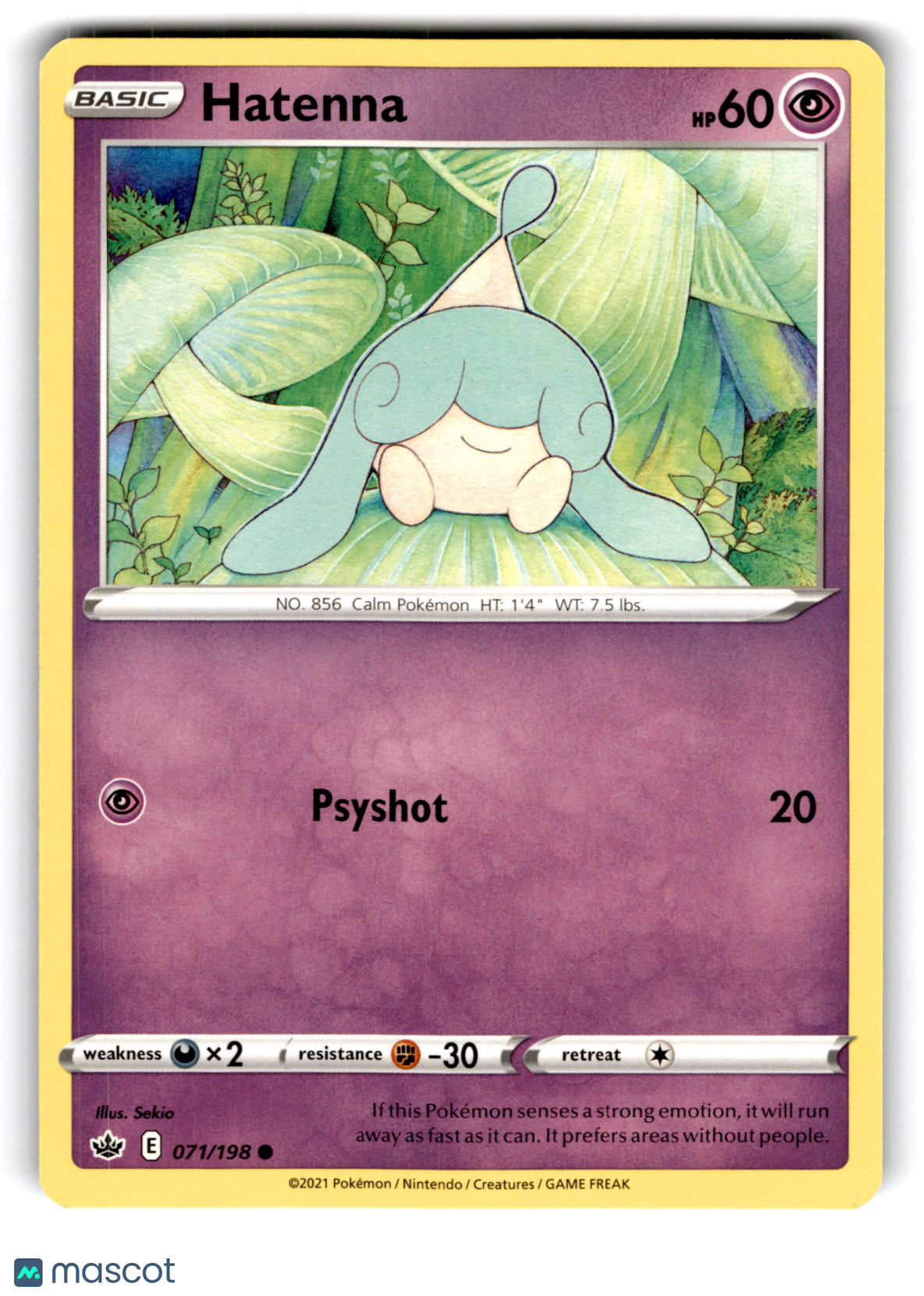 2021 Pokemon Hatenna #71/198