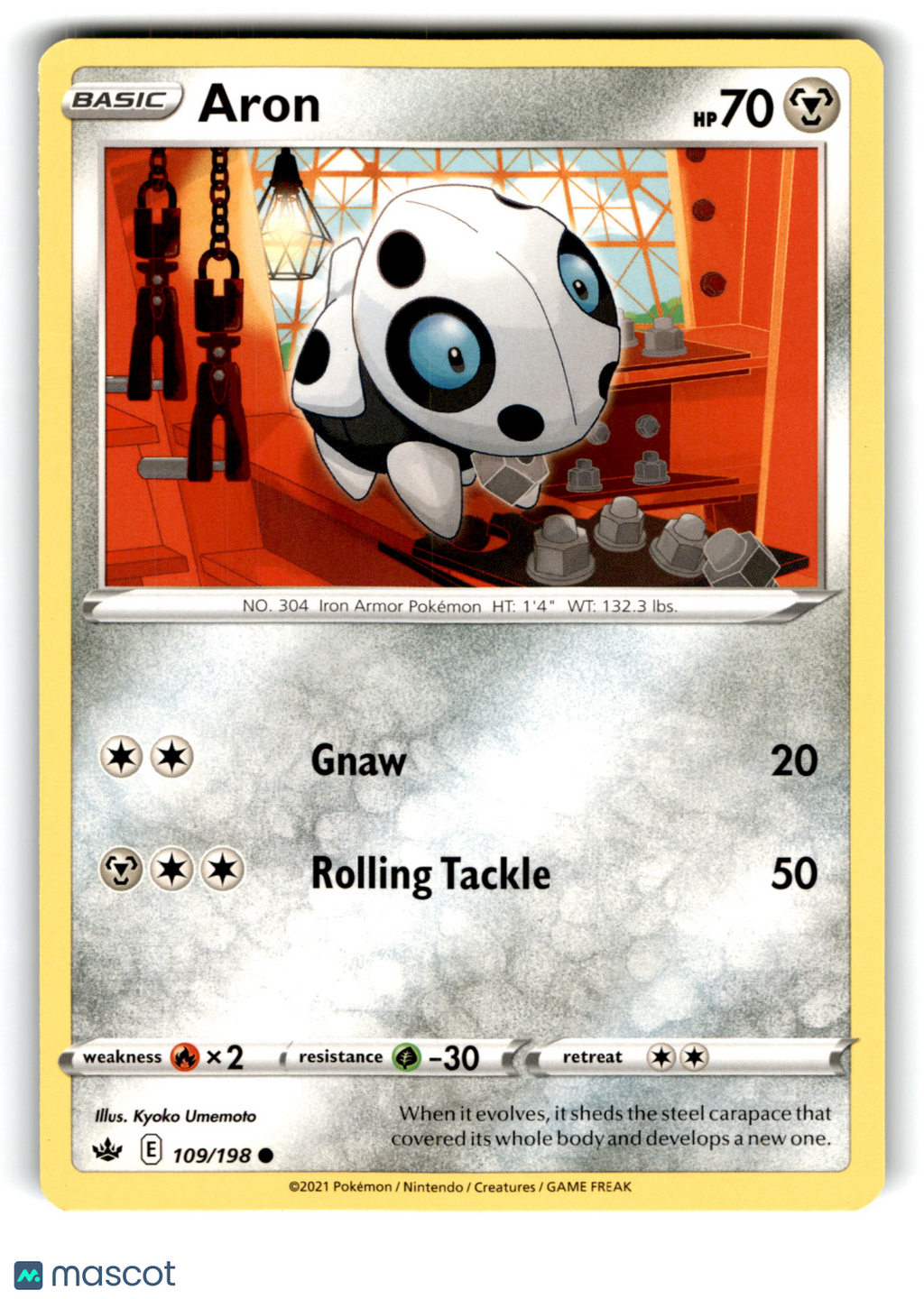 2021 Pokemon Aron #109/198
