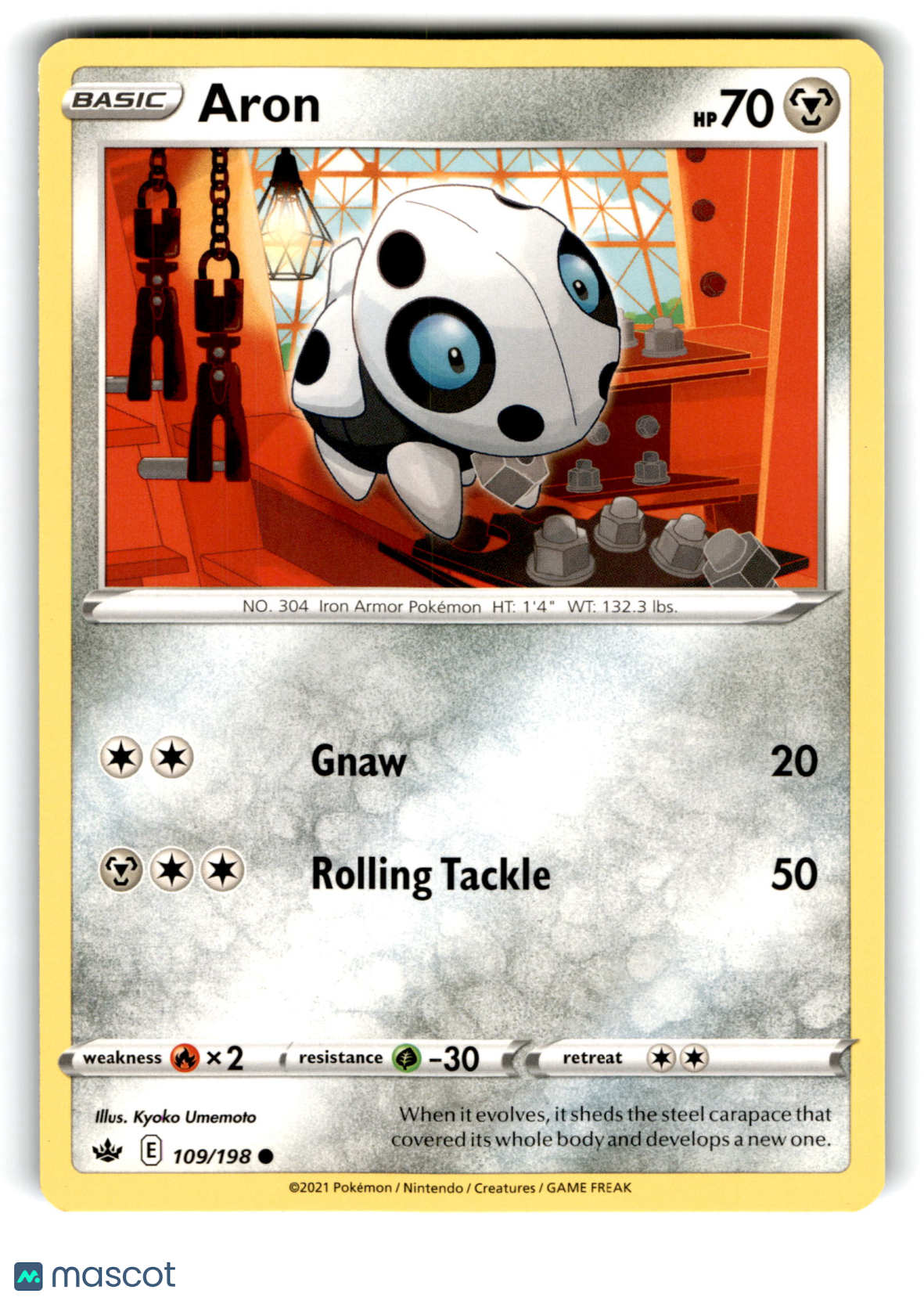 2021 Pokemon Aron #109/198