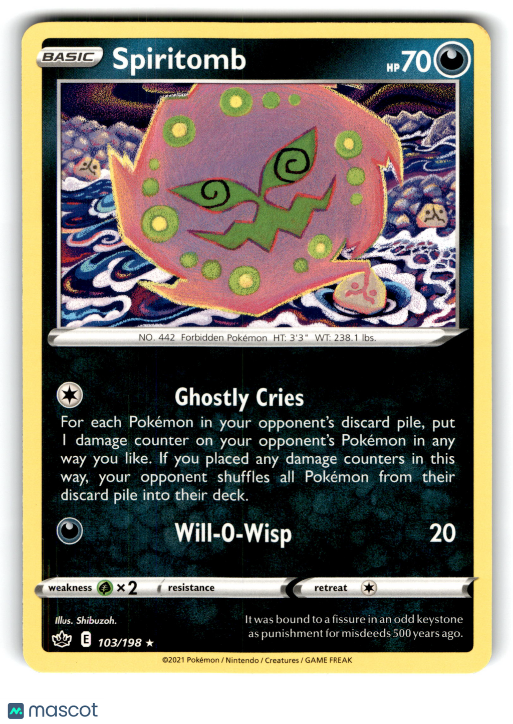 2021 Pokemon Spiritomb #103/198