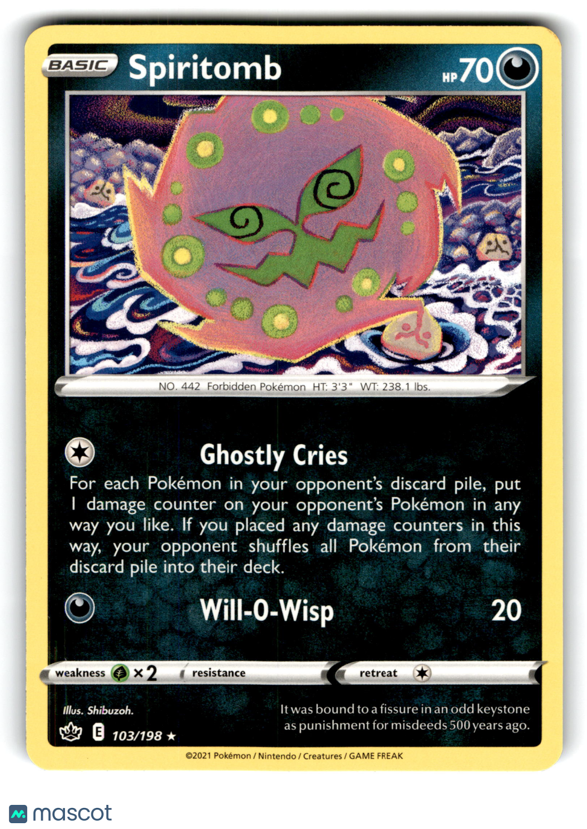2021 Pokemon Spiritomb #103/198