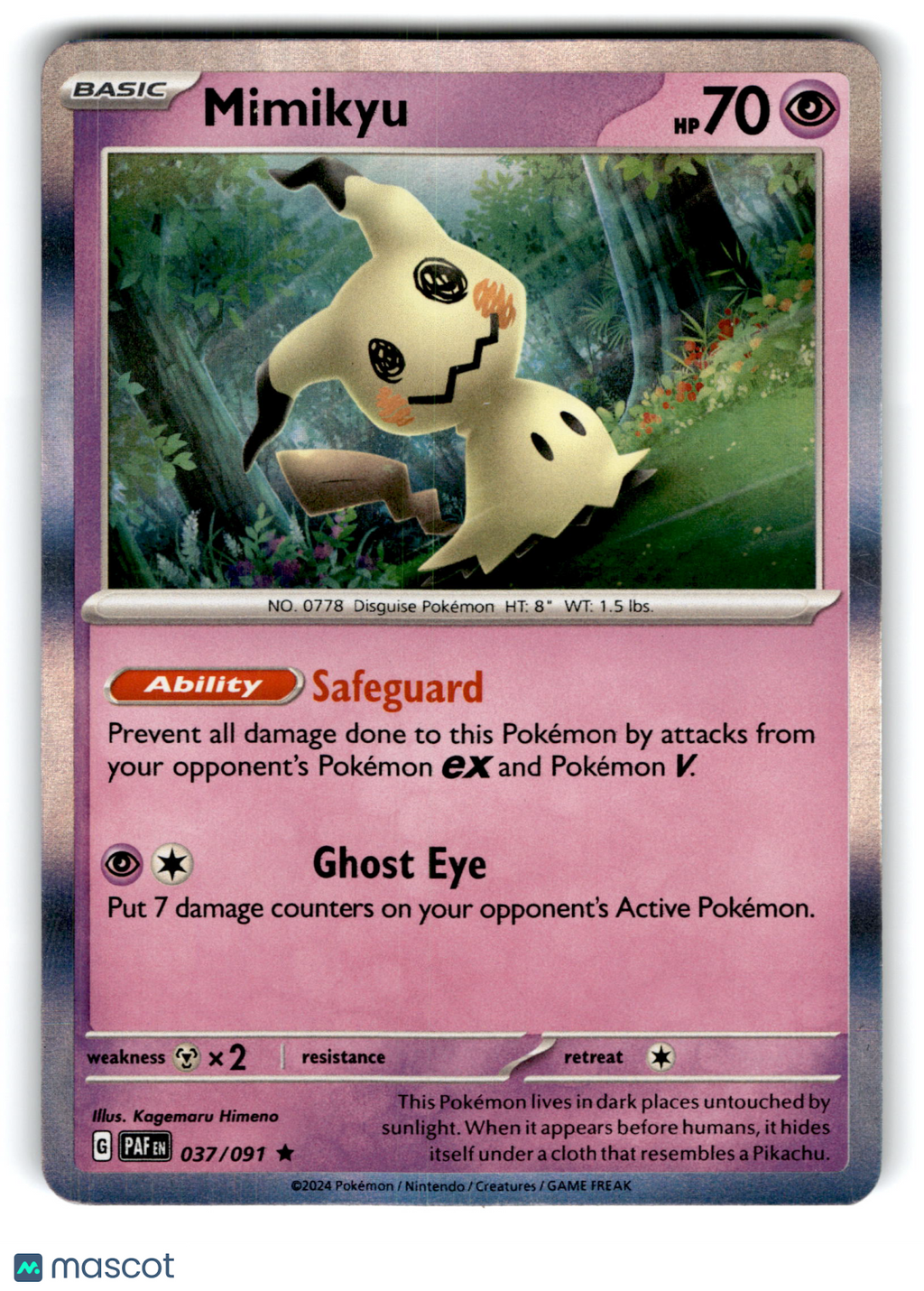 2024 Pokemon Mimikyu #37/91