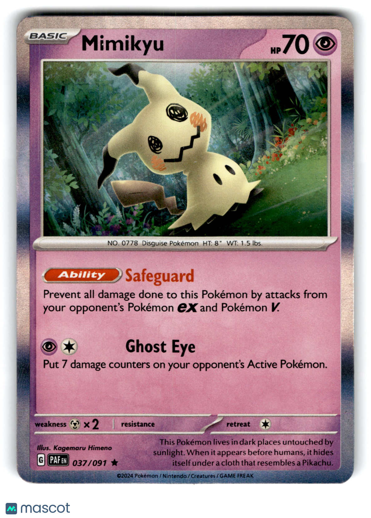2024 Pokemon Mimikyu #37/91