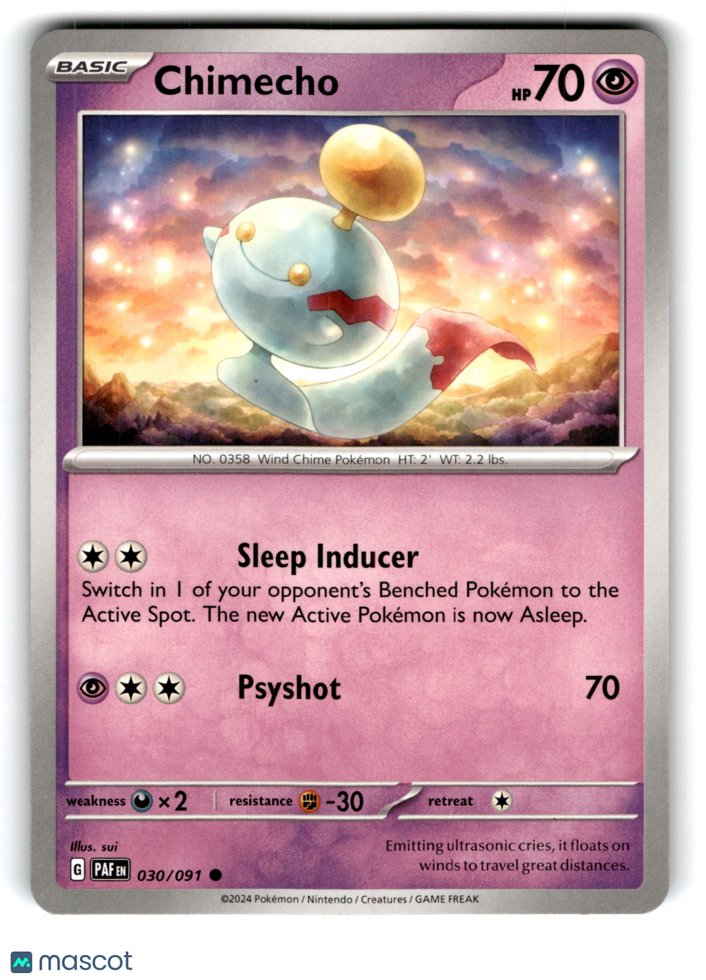 2024 Pokemon Chimecho #30/91